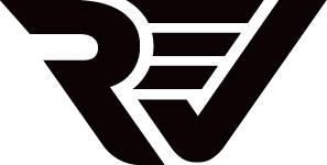 Rev Auto Club logo in black letter and transparent background