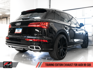 AWE Tuning Audi B9 SQ5 Non-Resonated Touring Edition Cat-Back Exhaust - No Tips (Turn Downs)