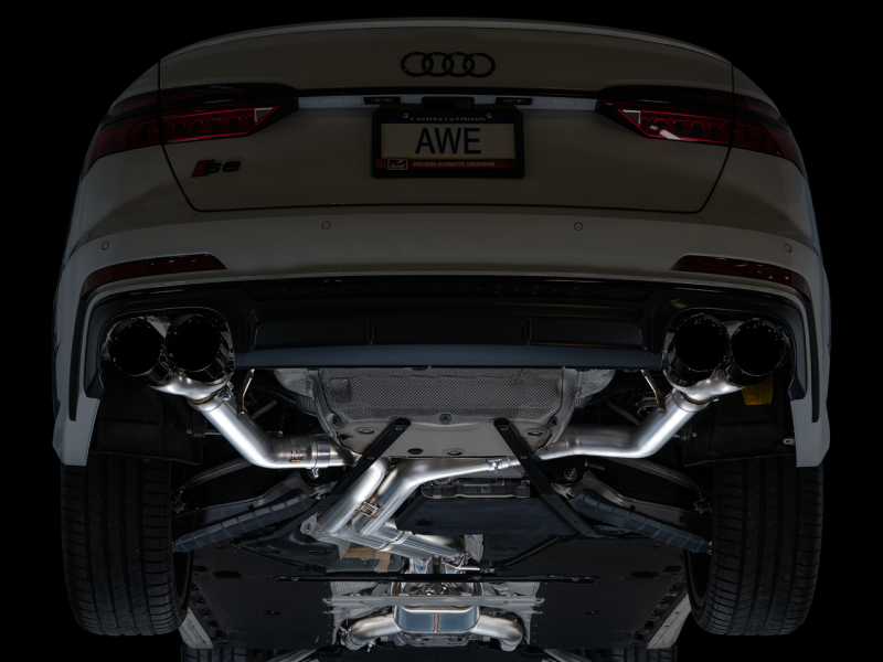 AWE Tuning 19-23 Audi C8 S6/S7 2.9T V6 AWD Track Edition Exhaust - Diamond Black Tips