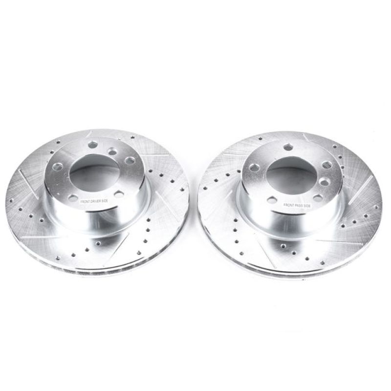 Power Stop 01-03 BMW 525i Front Evolution Drilled & Slotted Rotors - Pair