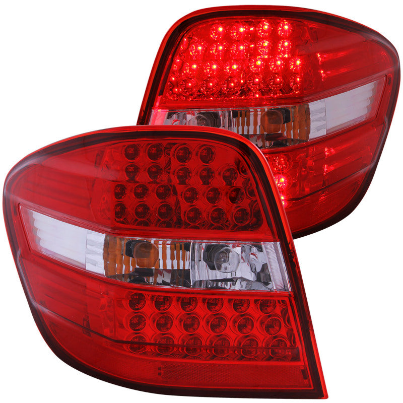 ANZO 2006-2007 Mercedes Benz M Class W164 LED Taillights Red/Clear