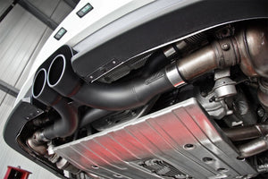 MBRP 14-19 Porsche GT3/GT3RS 3in Center Muffler Bypass 4in Tips - Black Coated