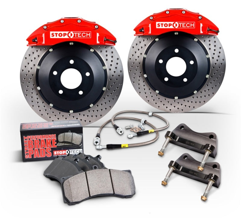 StopTech 69-89 Porsche 911 Level 1 Street Front BBK w/ Black ST42 Calipers 282X28 Slotted Rotors