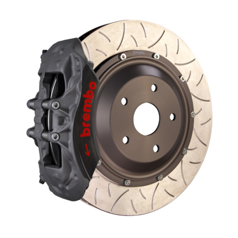 Brembo 12-16 Porsche Boxster (Excl PCCB) PISTA Front BBK 355x35x53a T3 2pc Rotor Slotted - Clear HA
