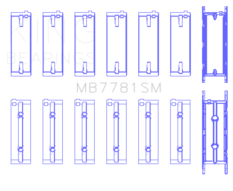 King BMW N57 D30 A/B/C / N57N / N57S (Size STD) Main Bearing Set