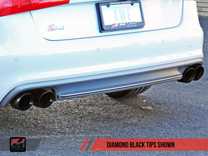 AWE Tuning Audi C7 / C7.5 S6 4.0T Track Edition Exhaust - Diamond Black Tips