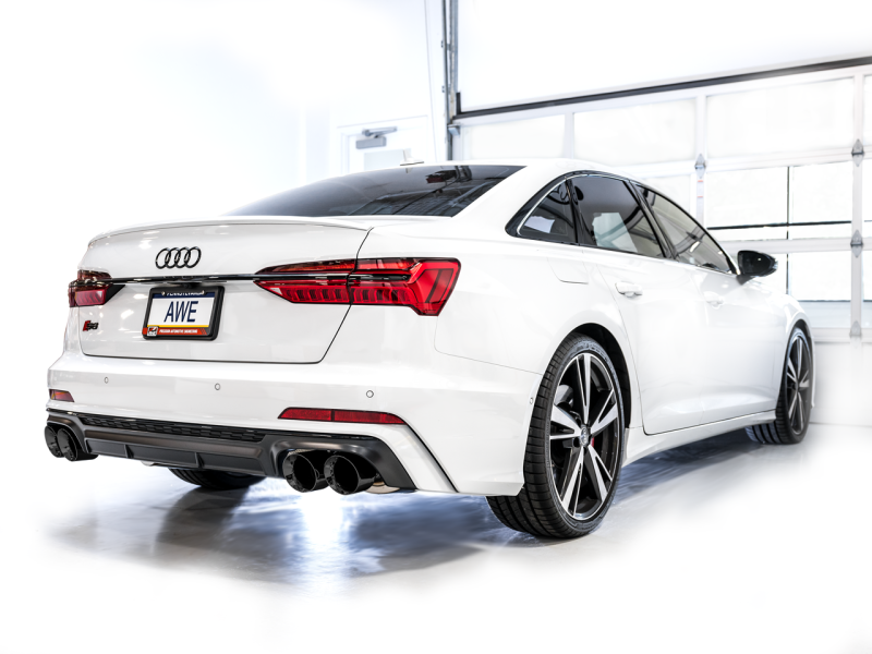 AWE Tuning 19-23 Audi C8 S6/S7 2.9T V6 AWD Track Edition Exhaust - Diamond Black Tips