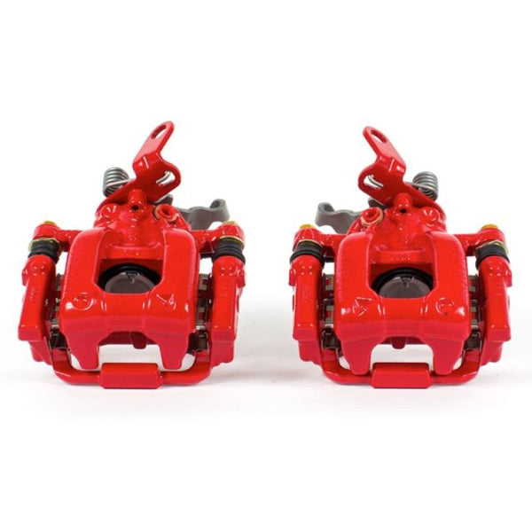 Power Stop 10-12 Audi A3 Rear Red Calipers w/Brackets - Pair