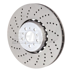 SHW 2020+ BMW X3 M 3.0L Left Front Cross-Drilled Lightweight Brake Rotor (34118054825)