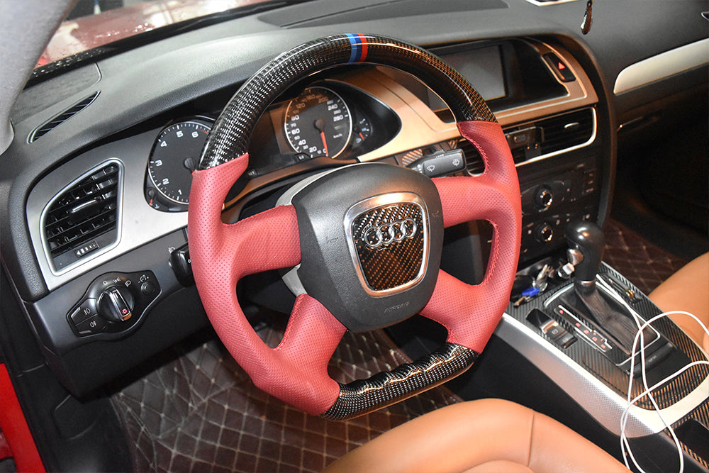 Audi A3 | A4 | A5 | A6 | Q7 4 Spoke OEM Upgraded Customized Steering Wheel 2007-2012