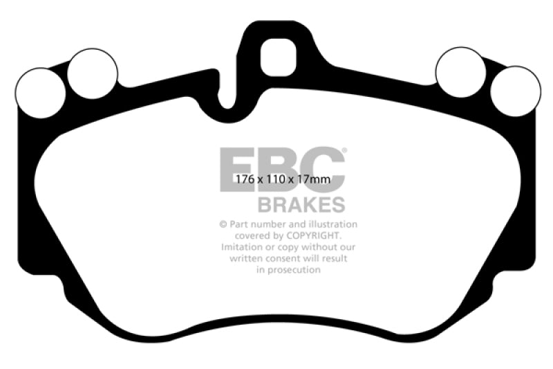 EBC 05-07 Porsche Cayenne 4.5 (380mm Rotors) Extra Duty Front Brake Pads