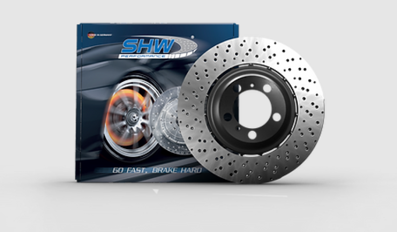 SHW 10-11 Porsche 911 GT3 3.8L w/o Ceramic Brake Right Front Drill-Dimp LW Brake Rotor (99735141091)